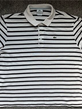 Classic Preppy Tennis Golf Lacoste Polo Striped